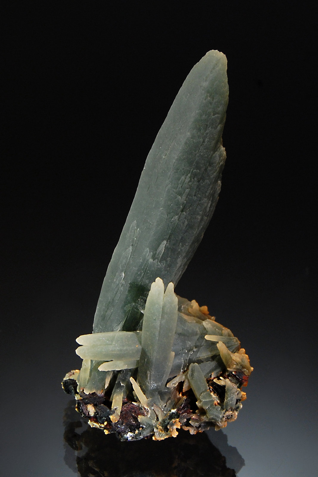 Quartz (variety prase)
3.5 x 6.8 cm
(Autor: Michael Shaw)