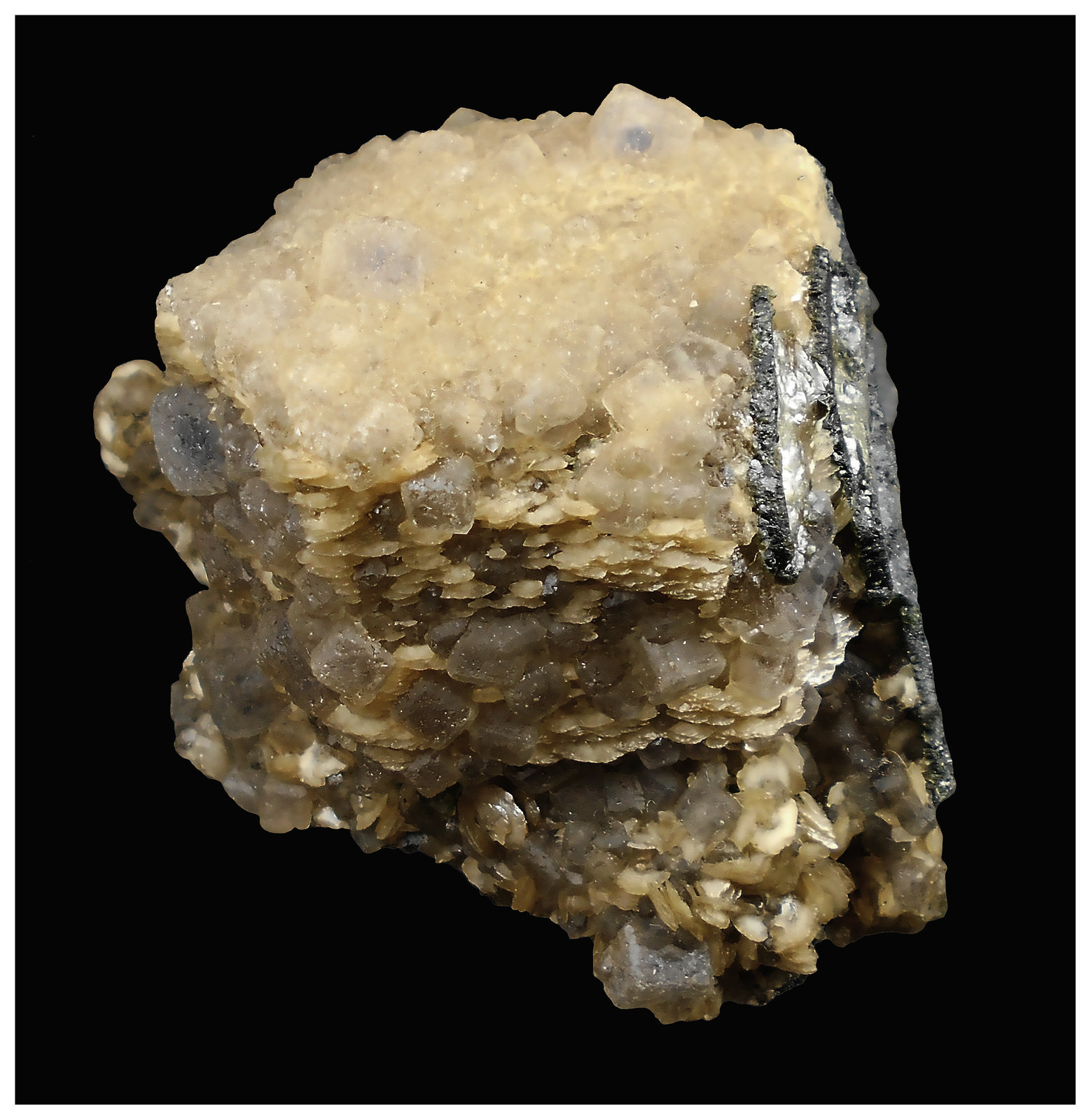 Siderite, Fluorite, Ferberite, Arsenopyrite, Quartz
7 cm x 6 cm x 5 cm
(Autor: silvia)