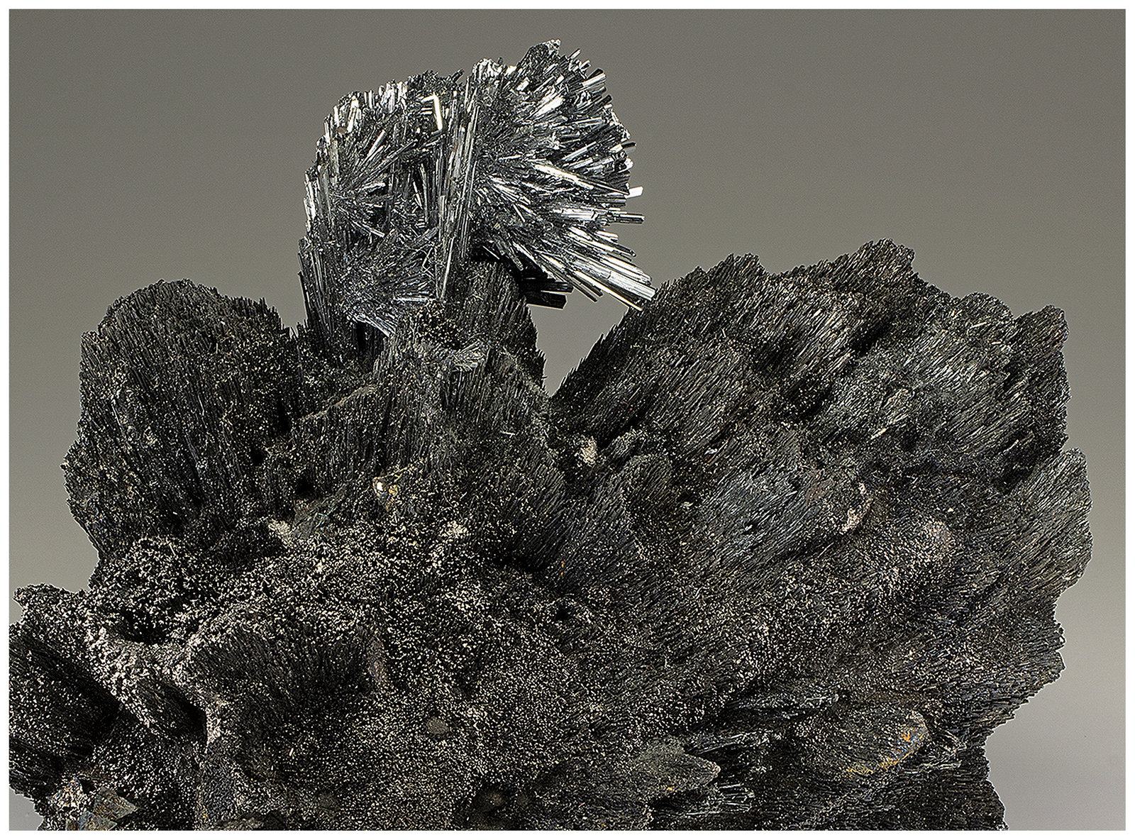 Berthierite, Stibnite, Tetrahedrite
16 cm x 14 cm x 7 cm
(Autor: silvia)