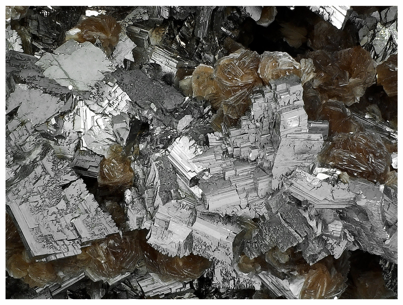 Arsenopyrite, Sphalerite, Siderite, Muscovite
23 cm x 16 cm x 8  cm
(Autor: silvia)
