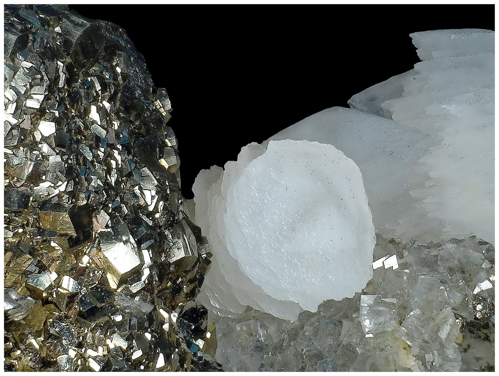 Marcasite, Pyrite, Arsenopyrite, Calcite & Quartz
6 cm x 6 cm x 4 cm
(Autor: silvia)