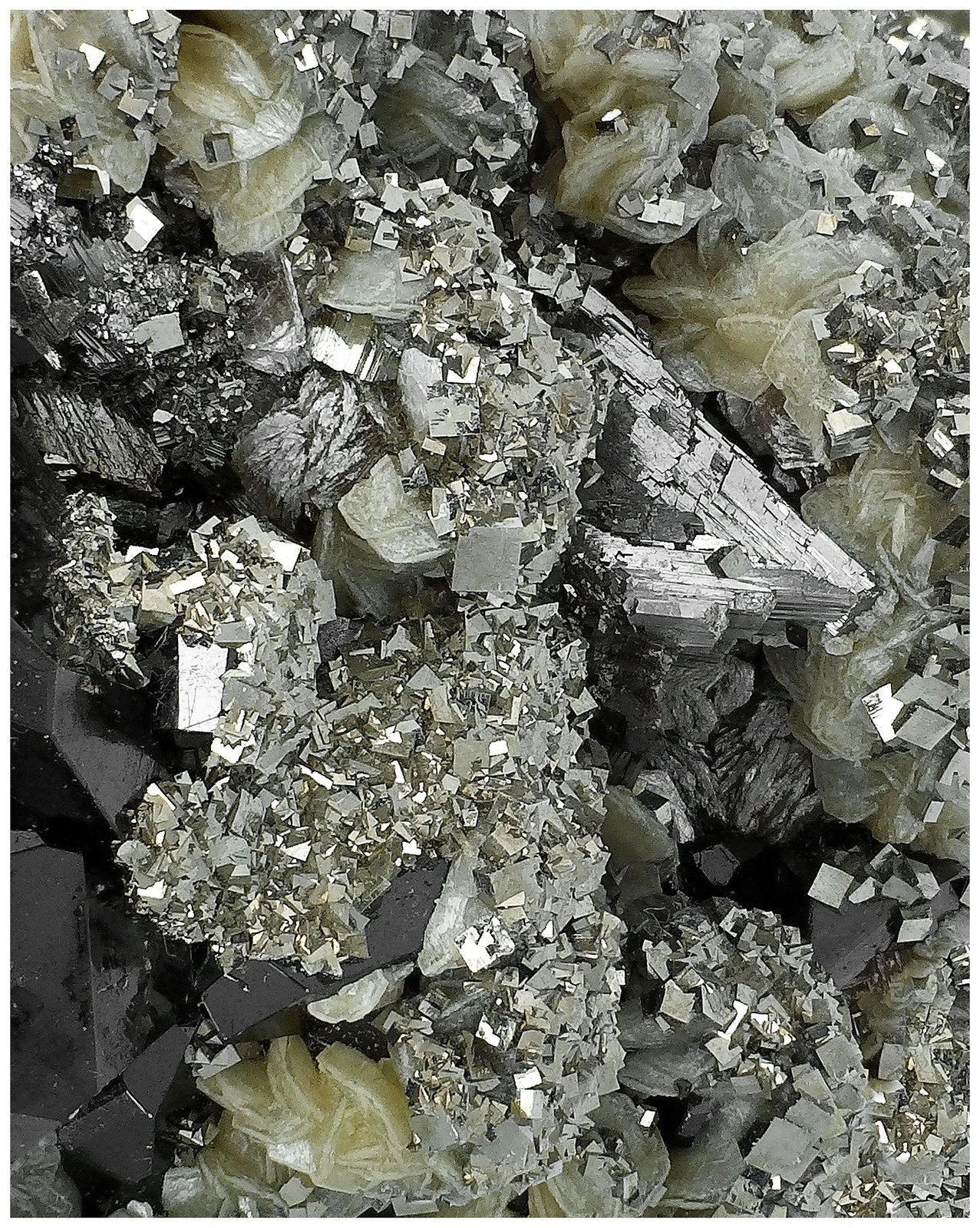 Pyrite, Arsenopyrite, Siderite
6 cm x 4 cm x 4 cm
(Autor: silvia)