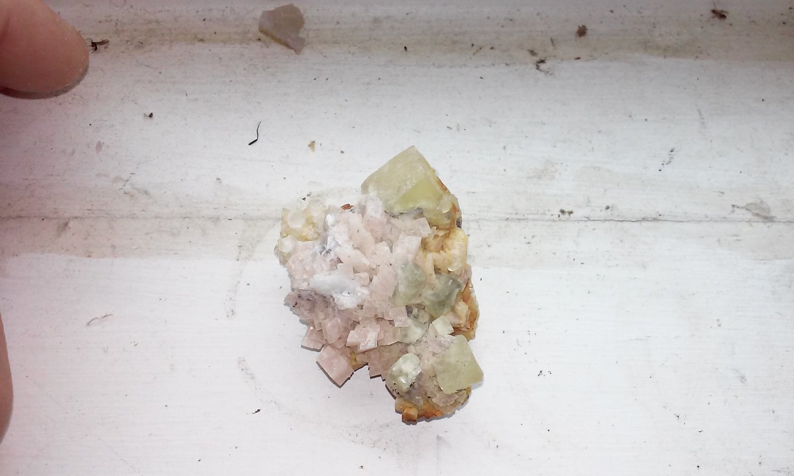Dolomite, Calcite
17 x 33 mm.
(Autor: jordanlowe1089)