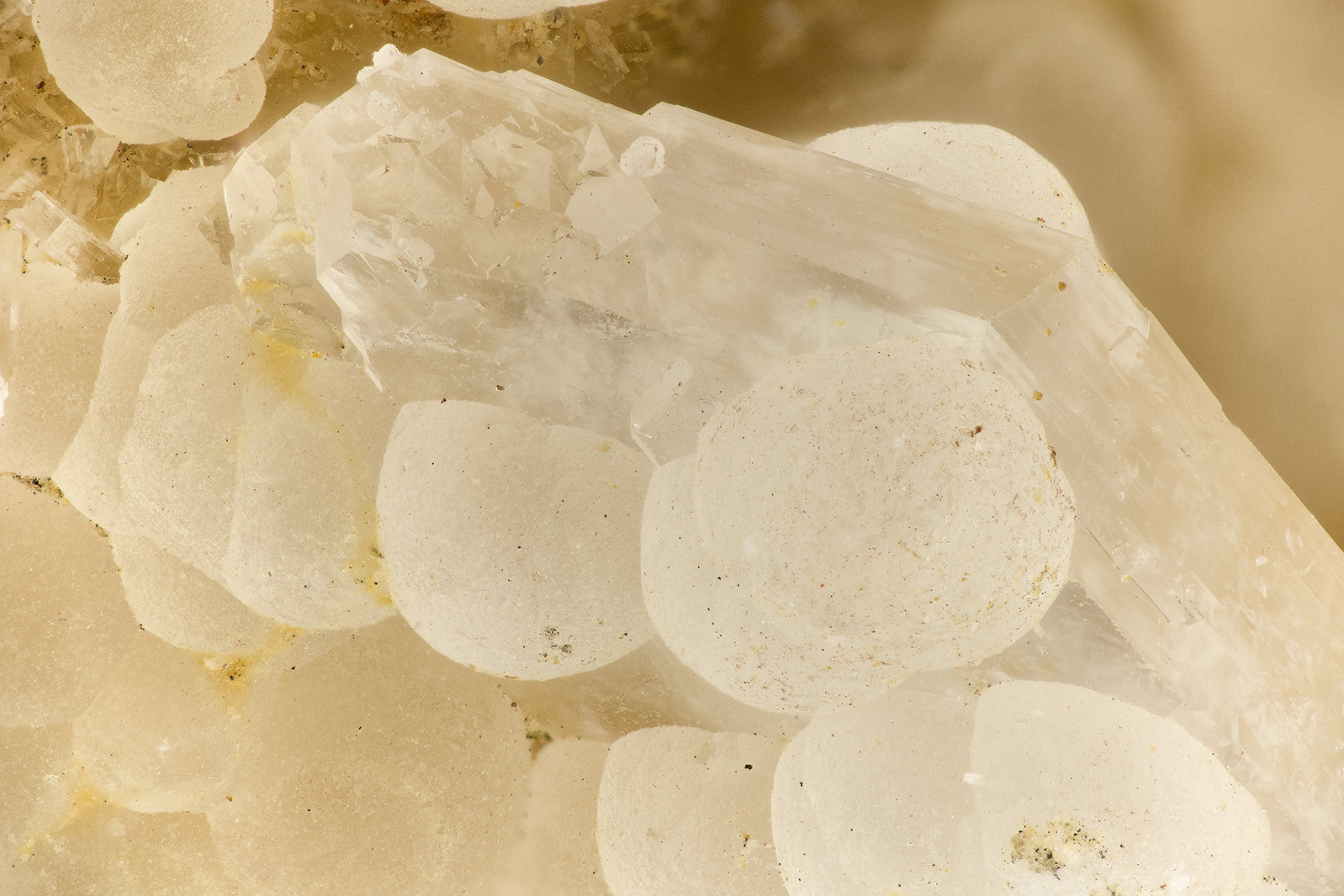 Thomsonite, 'Stilbite'
FOV = 3.6 mm
(Autor: Doug)
