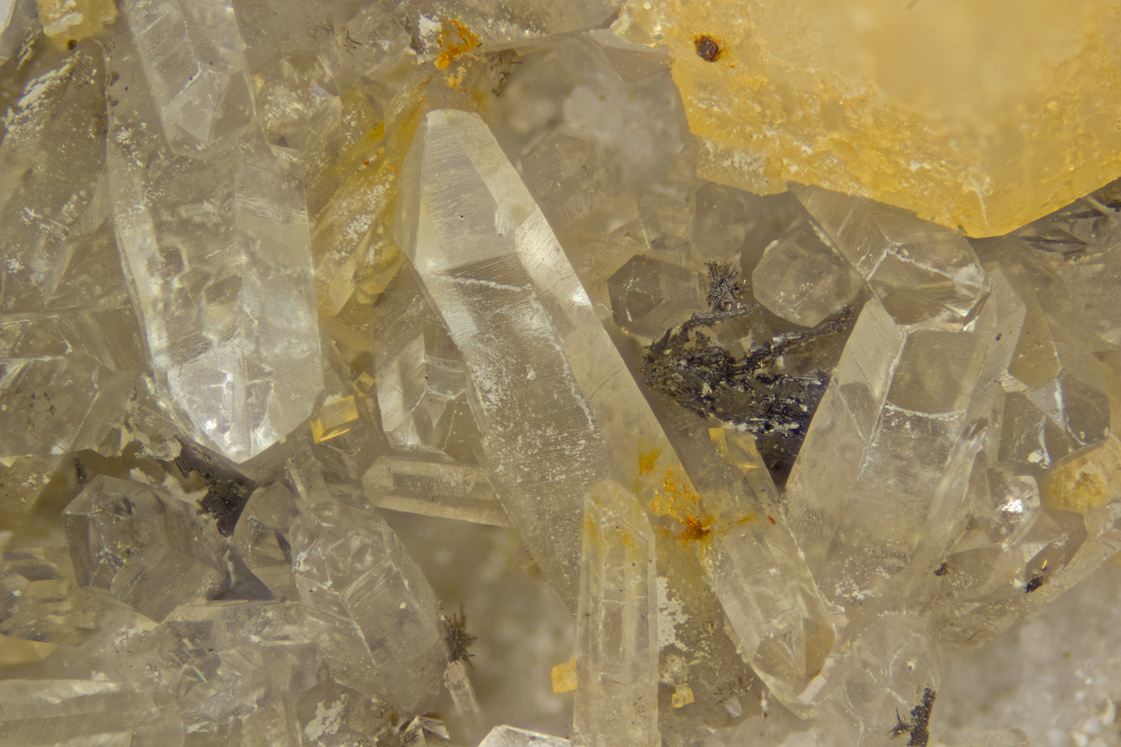 Quartz, Siderite, Rutile
FOV = 4mm
(Autor: Doug)