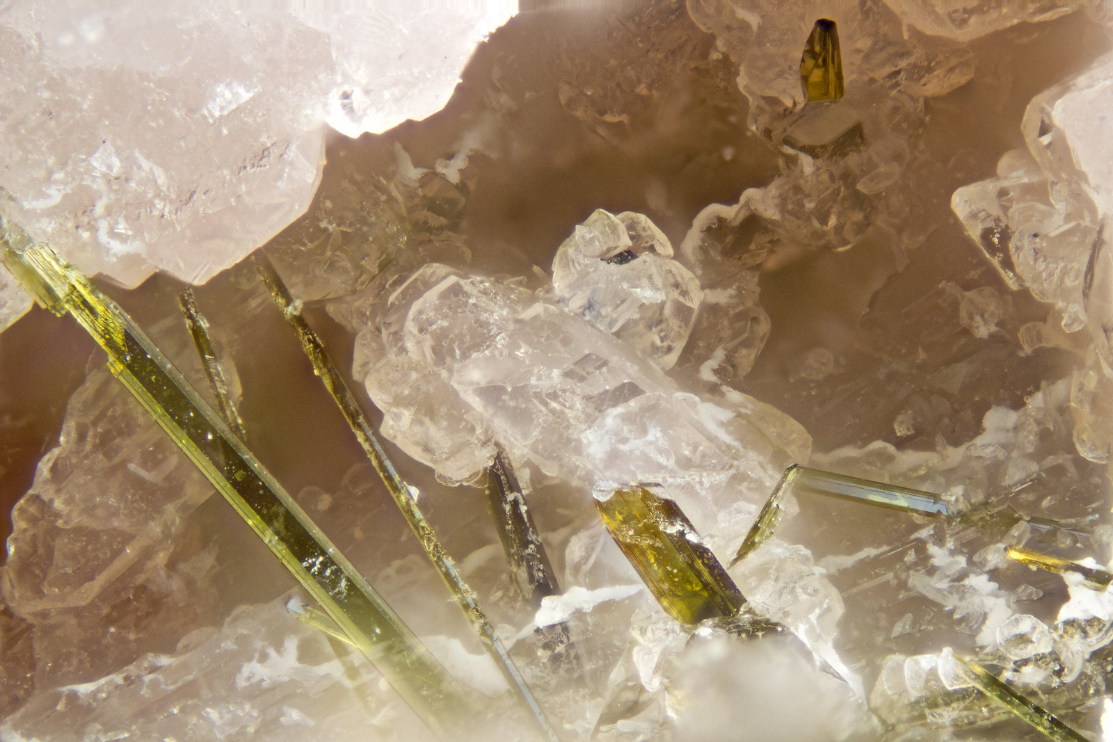 Ussingite, Aegirine
FOV = 2mm
(Autor: Doug)