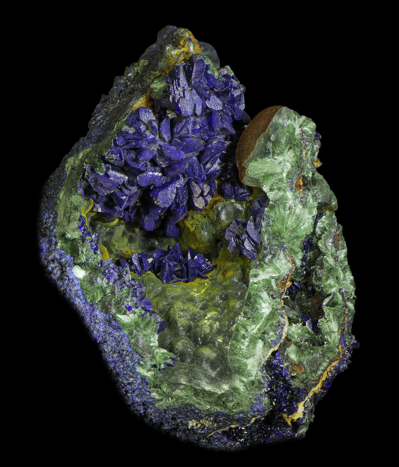 Azurite with Malachite
120 x 90 x 70 mm
(Autor: Rob Schnerr)
