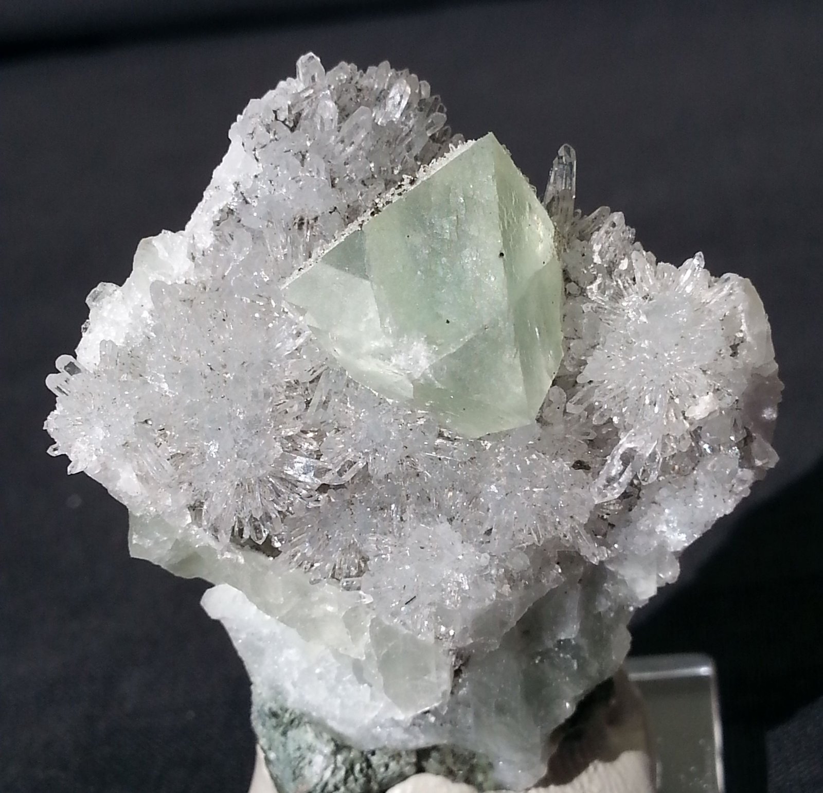 Fluorite with Quartz and Pyrite
4 x 4 cm
(Autor: Volkmar Stingl)