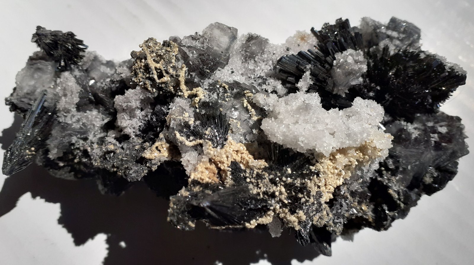 Stibnite, Calcite
12 x 7 cm
(Autor: Volkmar Stingl)