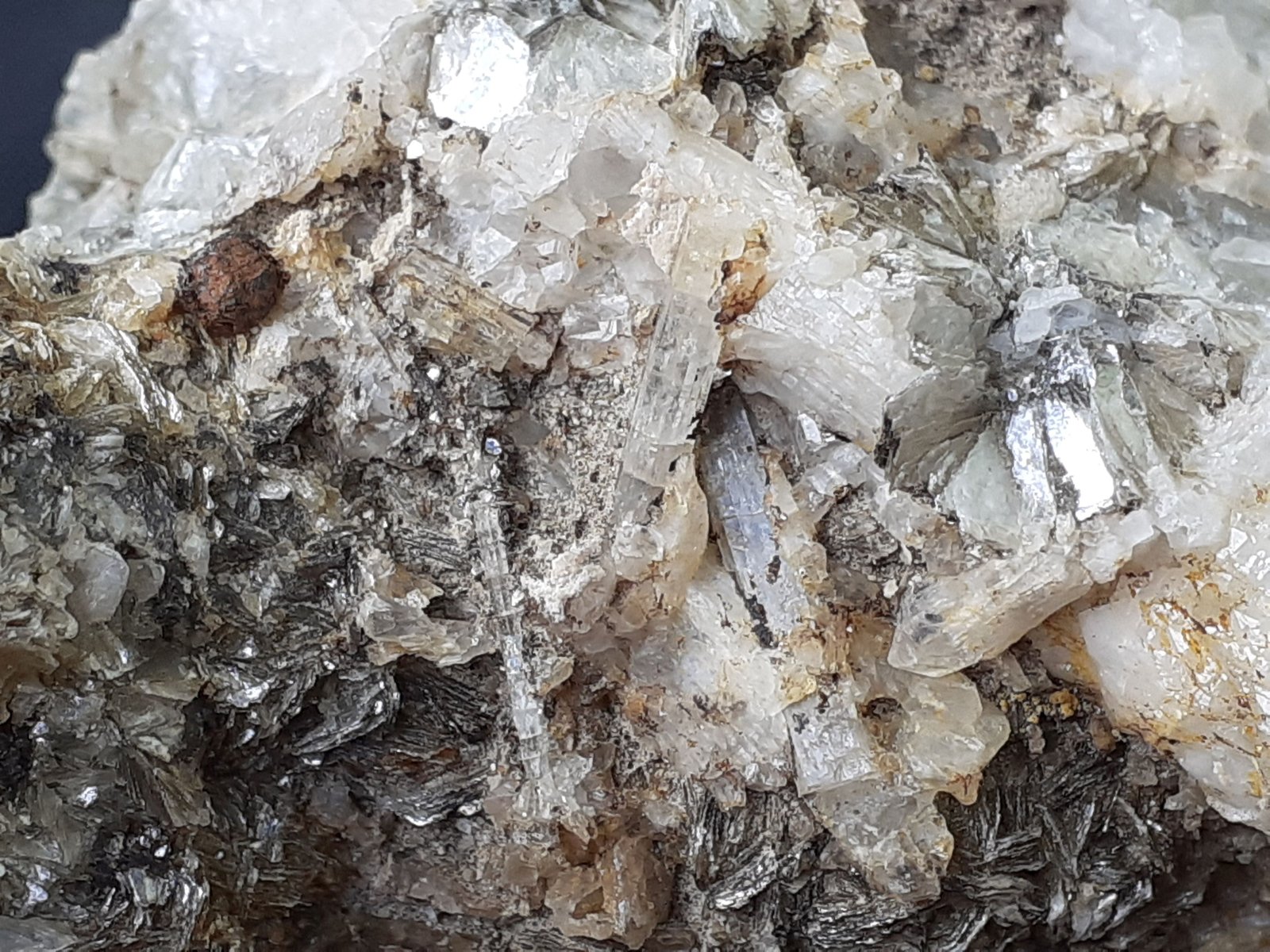 Beryl, Muscovite, Pyrite
8,5 x 6,5 cm, FoV ca. 2 cm wide
(Autor: Volkmar Stingl)