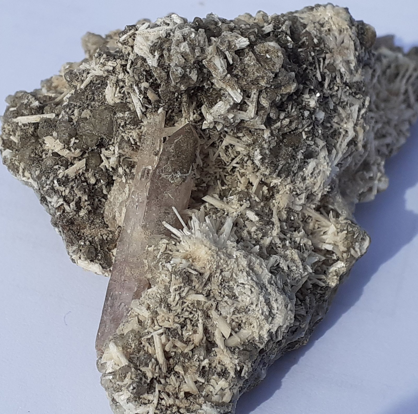 Quartz (variety amethyst), Laumontite, Calcite
8 x 5 cm
(Autor: Volkmar Stingl)