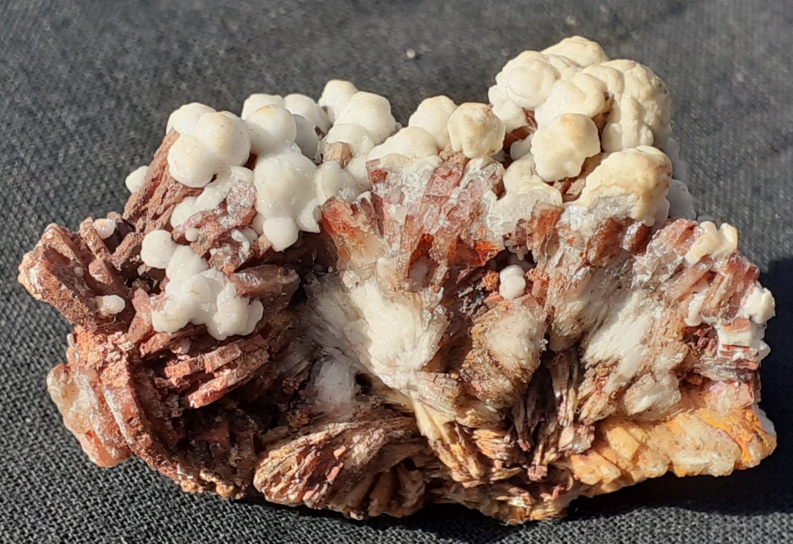 Baryte, Aragonite
4 x 2,5 cm
(Autor: Volkmar Stingl)