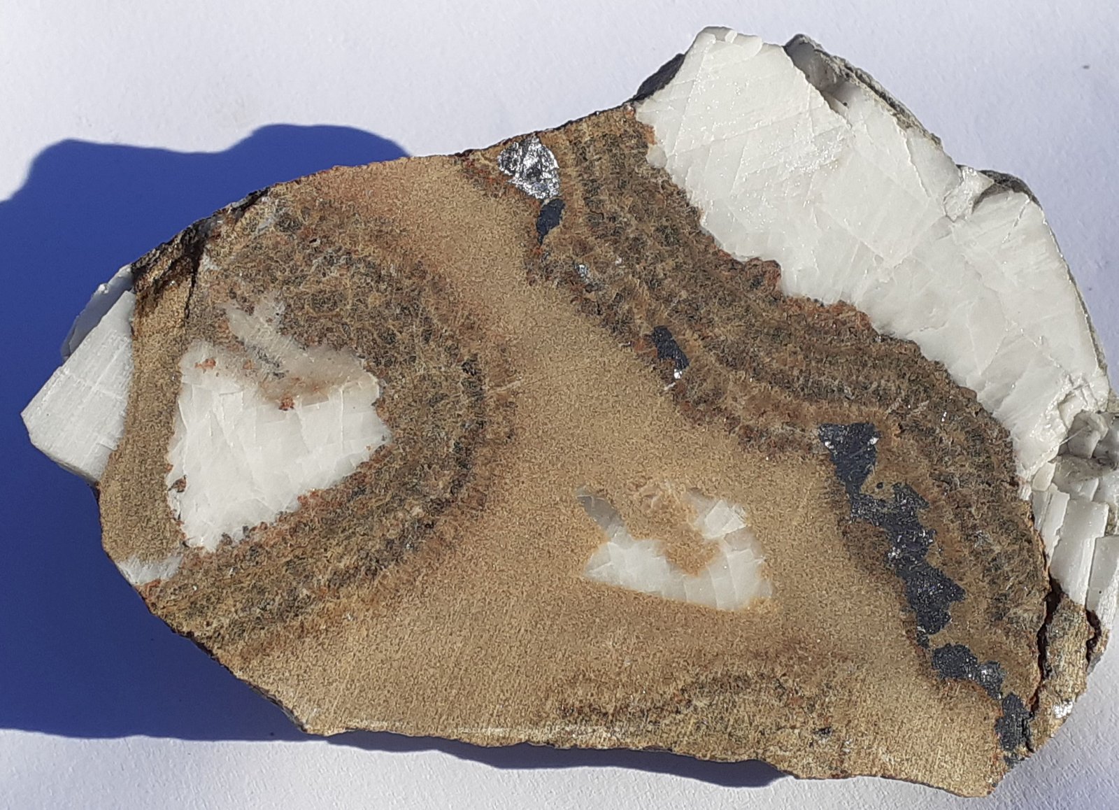 Sphalerite, Calcite, Galena
8,5 x 5,5 cm
(Autor: Volkmar Stingl)
