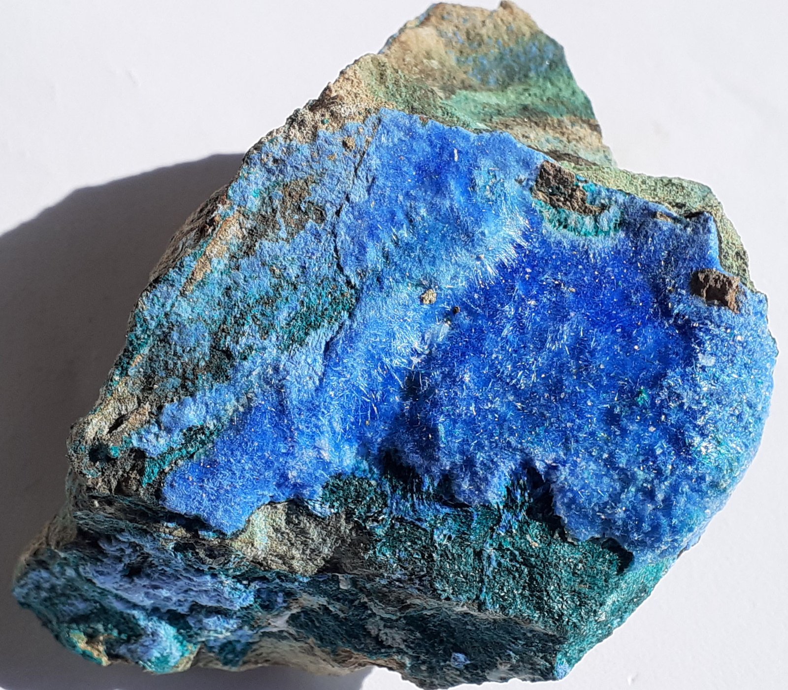 Cyanotrichite, Brochantite
6,5 x 5 cm
(Autor: Volkmar Stingl)