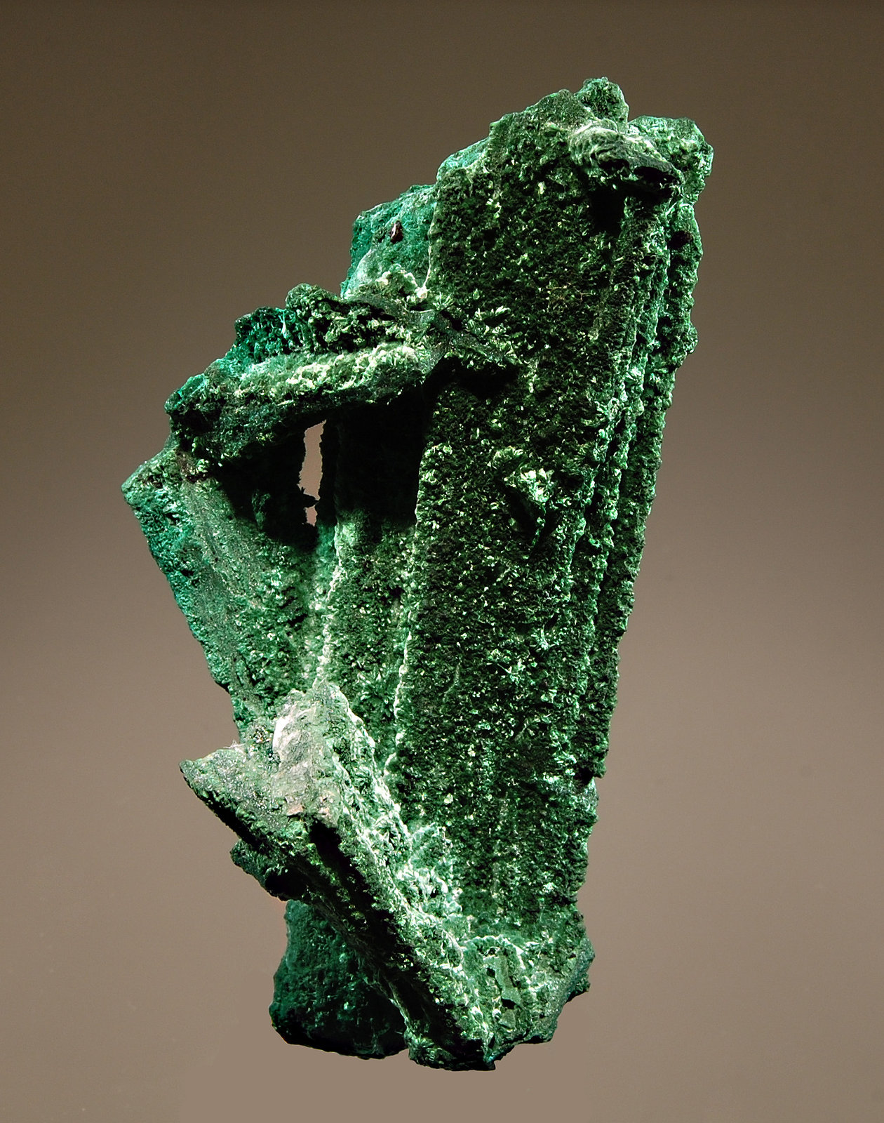 Malachite ps. barite
5.3 x 10.2 cm
(Autor: Michael Shaw)