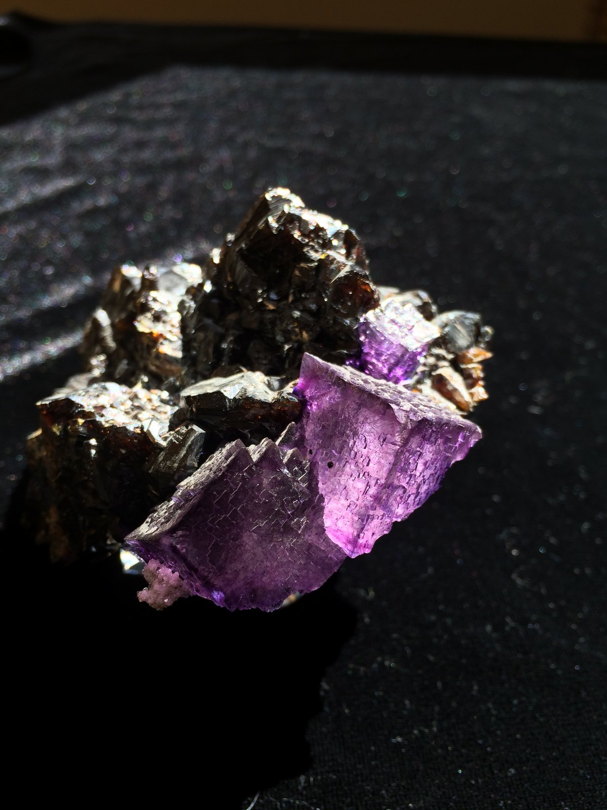 Fluorite, Sphalerite, Barite
95 mm X 75 mm X 40 mm
(Autor: Robert Seitz)