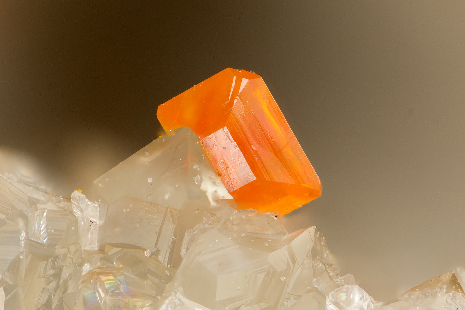 Wulfenite
FOV = 0.9 mm
(Autor: Doug)