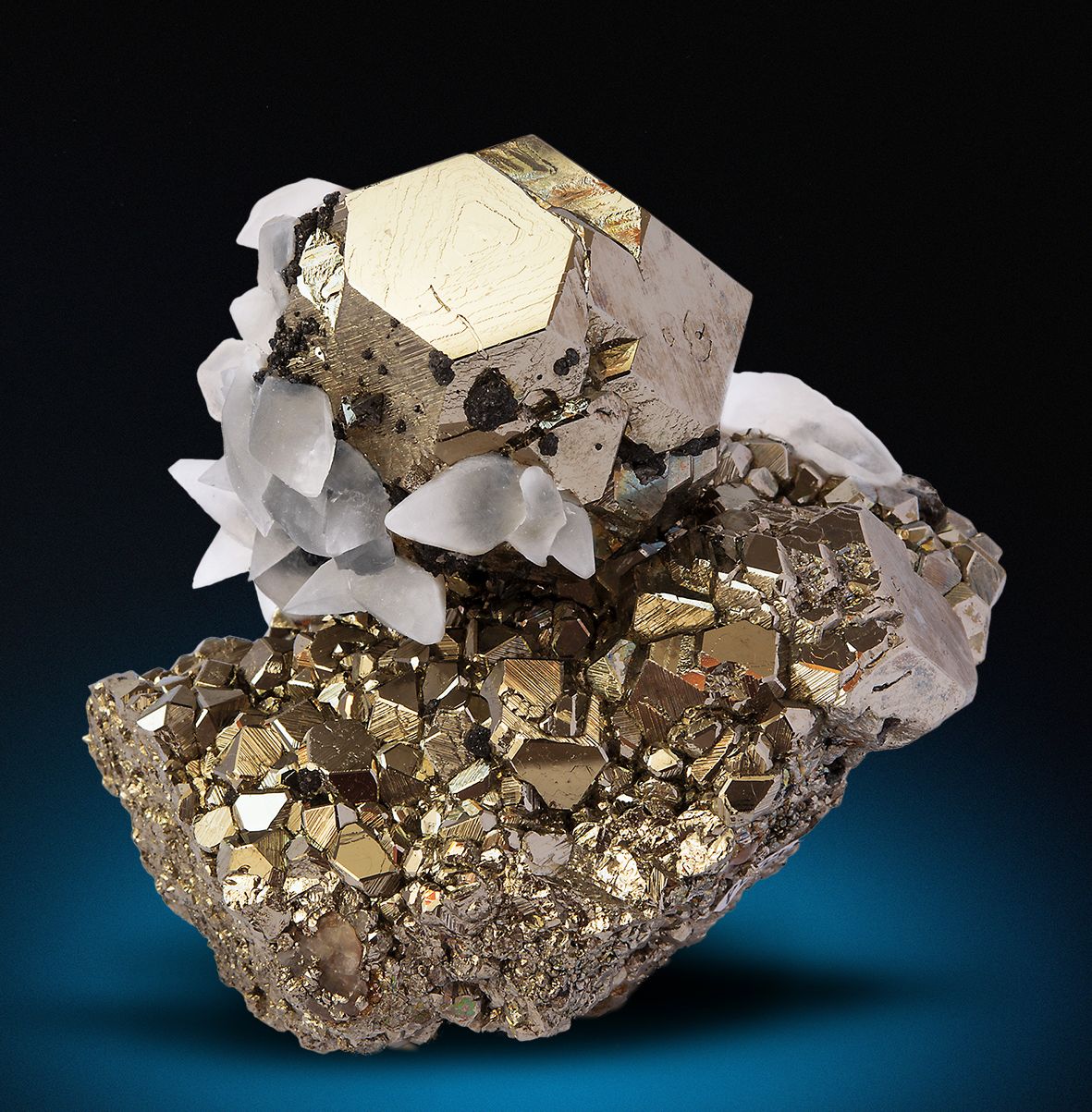 Pyrite, Calcite, Tetrahedrite, Sphalerite
81 mm x 75 mm x 71 mm
(Autor: Carles Millan)