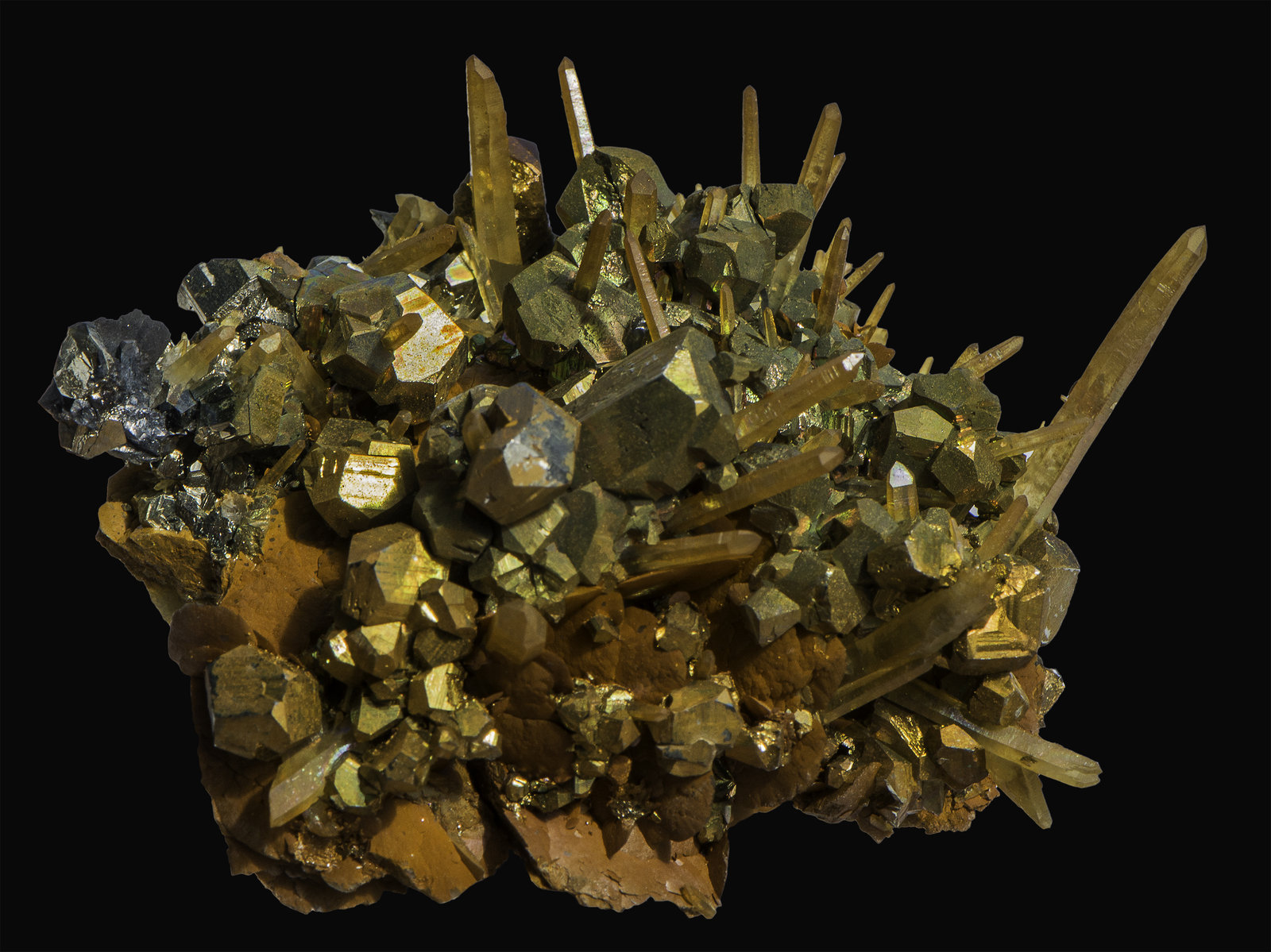 Quartz with Pyrite, Siderite and Bournonite
70 x 60 x 40 mm
(Autor: Rob Schnerr)