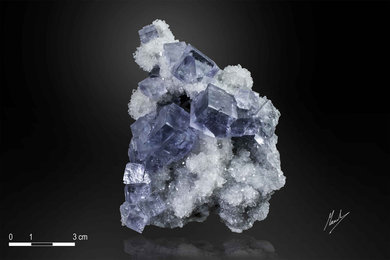 Fluorite on Quartz
96 x 60 mm
(Autor: Manuel Mesa)