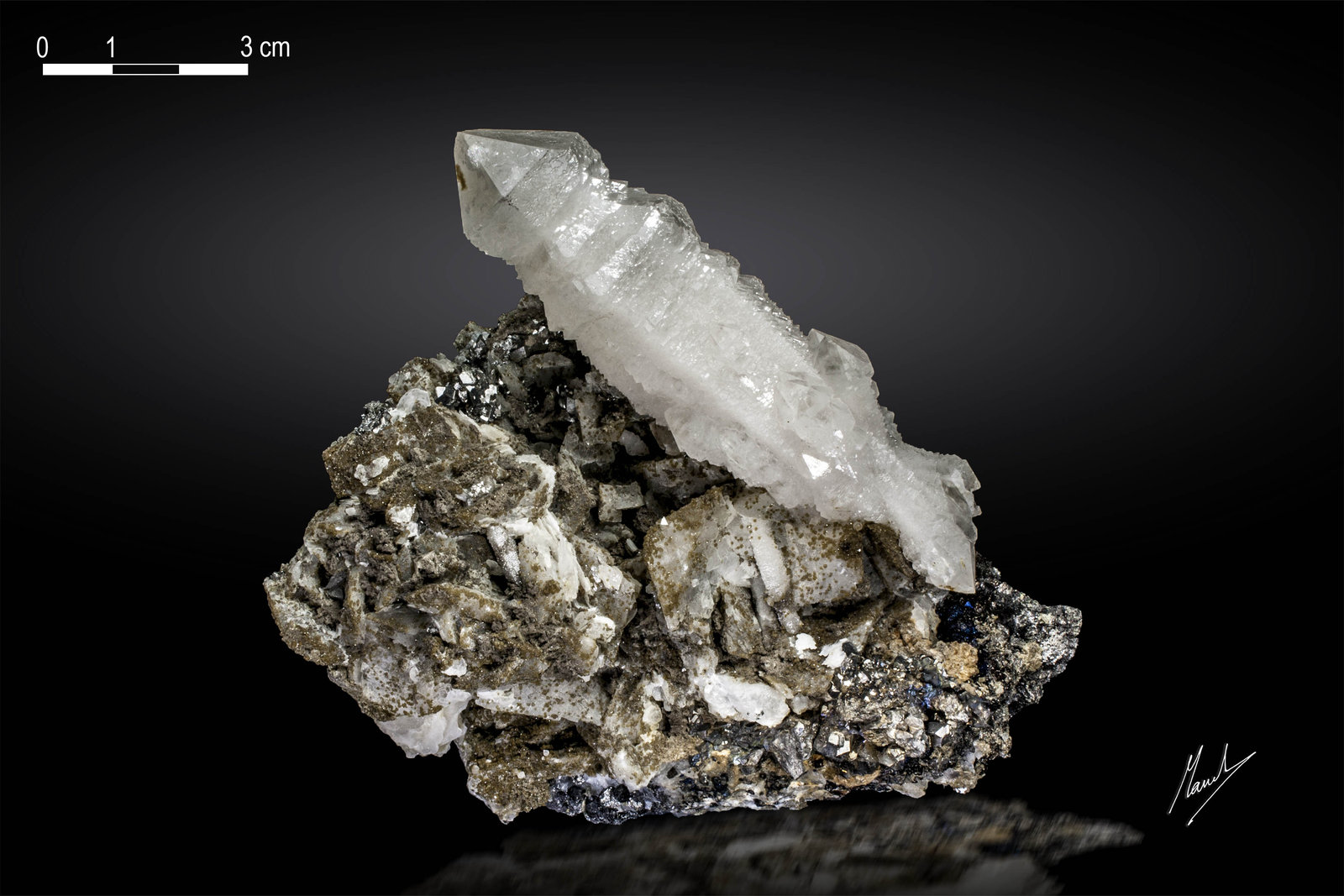 Quartz on Calcite
125 x 110 mm
(Autor: Manuel Mesa)