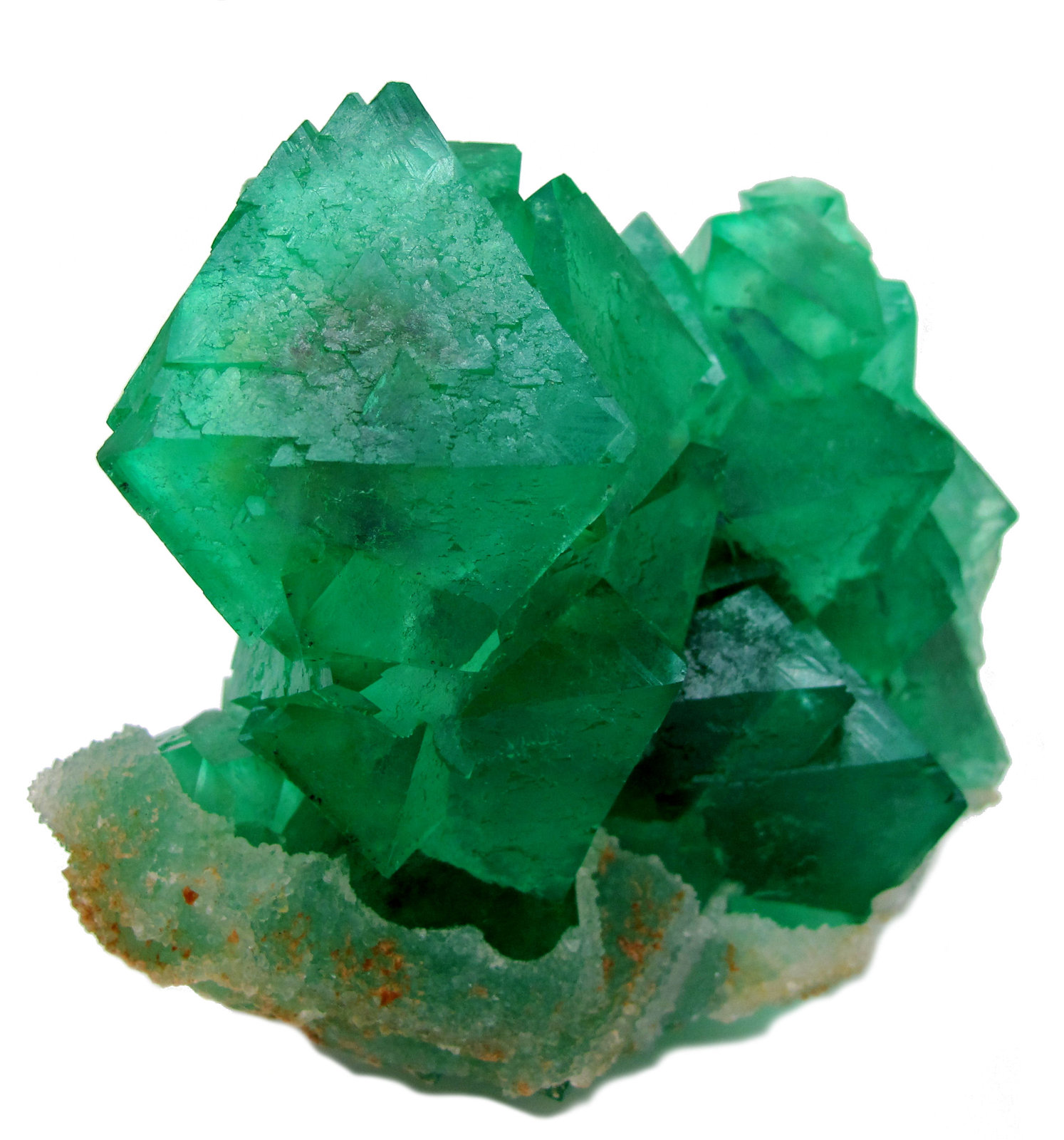 Fluorite, Quartz
110mm x 90mm x 55mm. Main crystal size: 48mm tall, 37mm on edge
(Autor: Carles Millan)