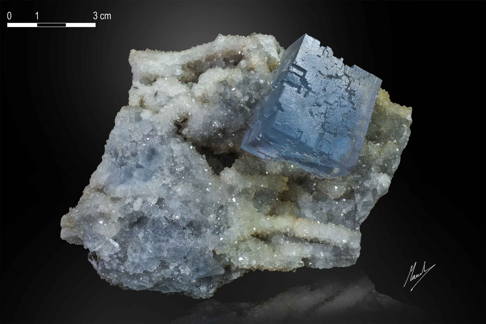 Fluorite on Quartz
114 X 105 mm
(Autor: Manuel Mesa)