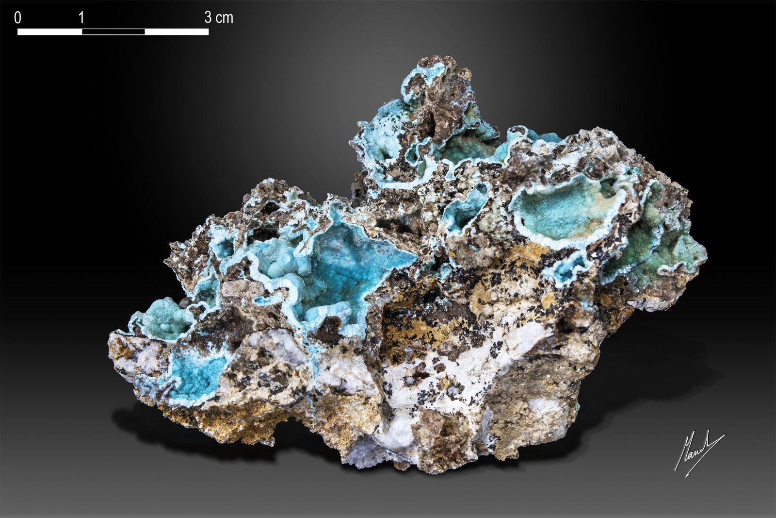 Rosasite and Aurichalcite
95 x 72 mm
(Autor: Manuel Mesa)