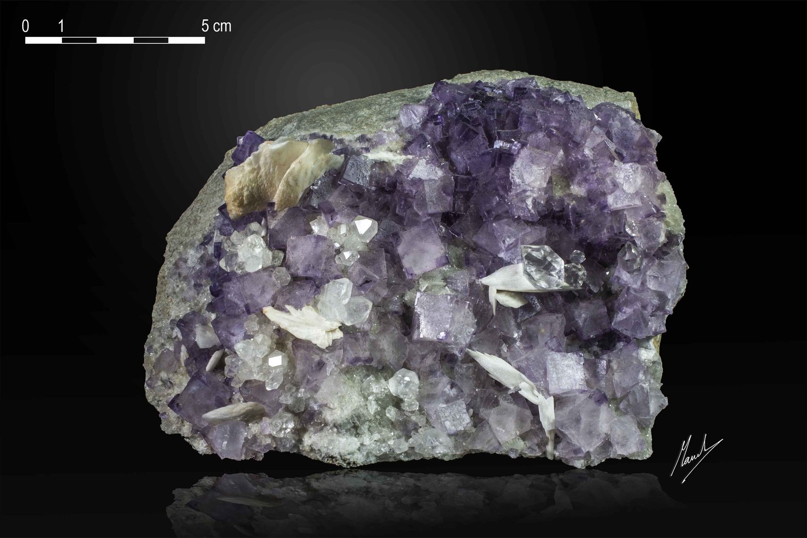 Fluorite, Quartz and Baryte
150 x 116 mm
(Autor: Manuel Mesa)