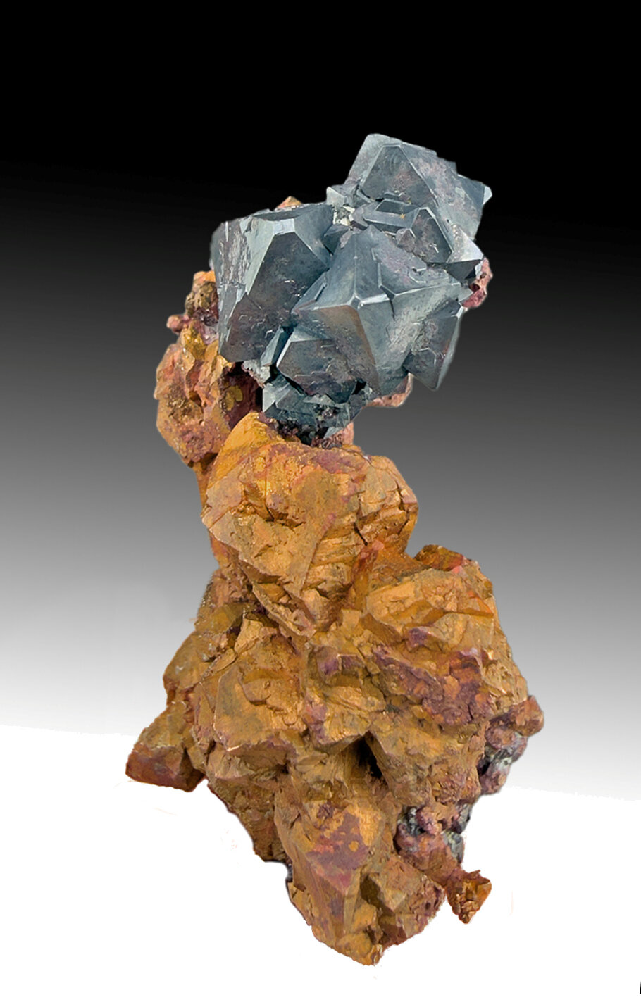 Cuprite, Copper
Mina Rubtsovskoe, Distrito Rubtsovsky, Altai Krai, Rusia
55 mm × 25 mm × 15 mm - Largest cuprite crystal size: ~10 mm.
(Autor: Carles Millan)