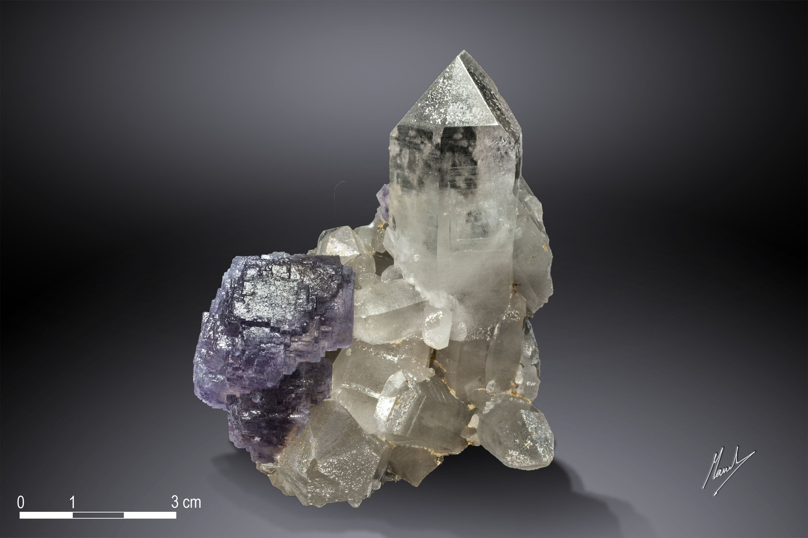Fluorite on Quartz
88 X 70 mm
(Autor: Manuel Mesa)