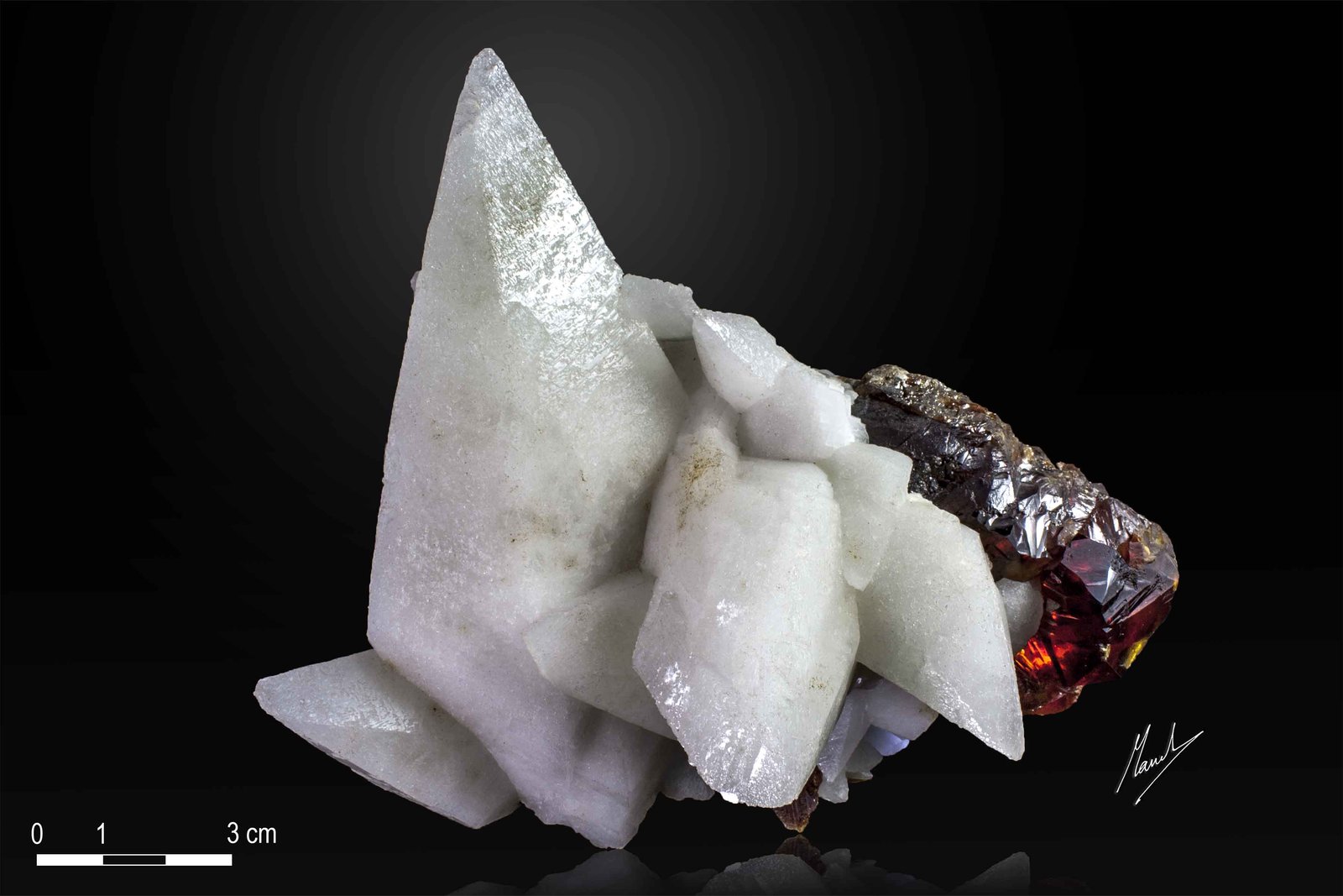Calcite and Sphalerite
145 x 90 mm
(Autor: Manuel Mesa)