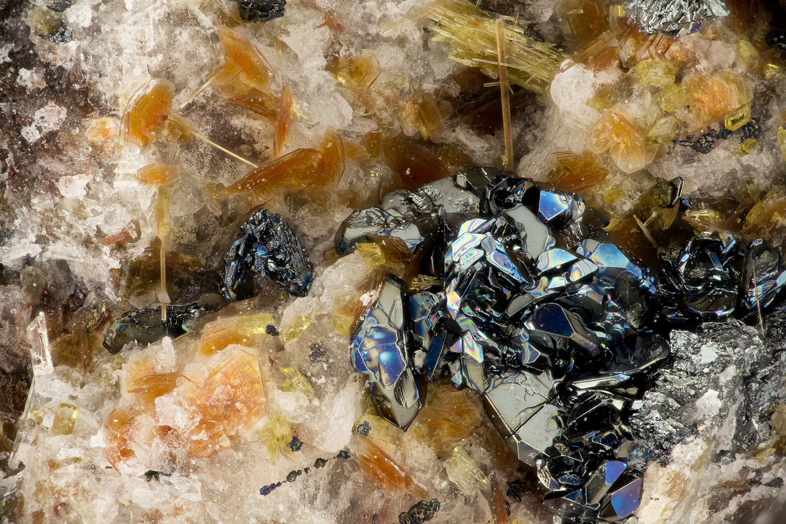 Phlogopite, Hematite
FOV = 3.8 mm
(Autor: Doug)