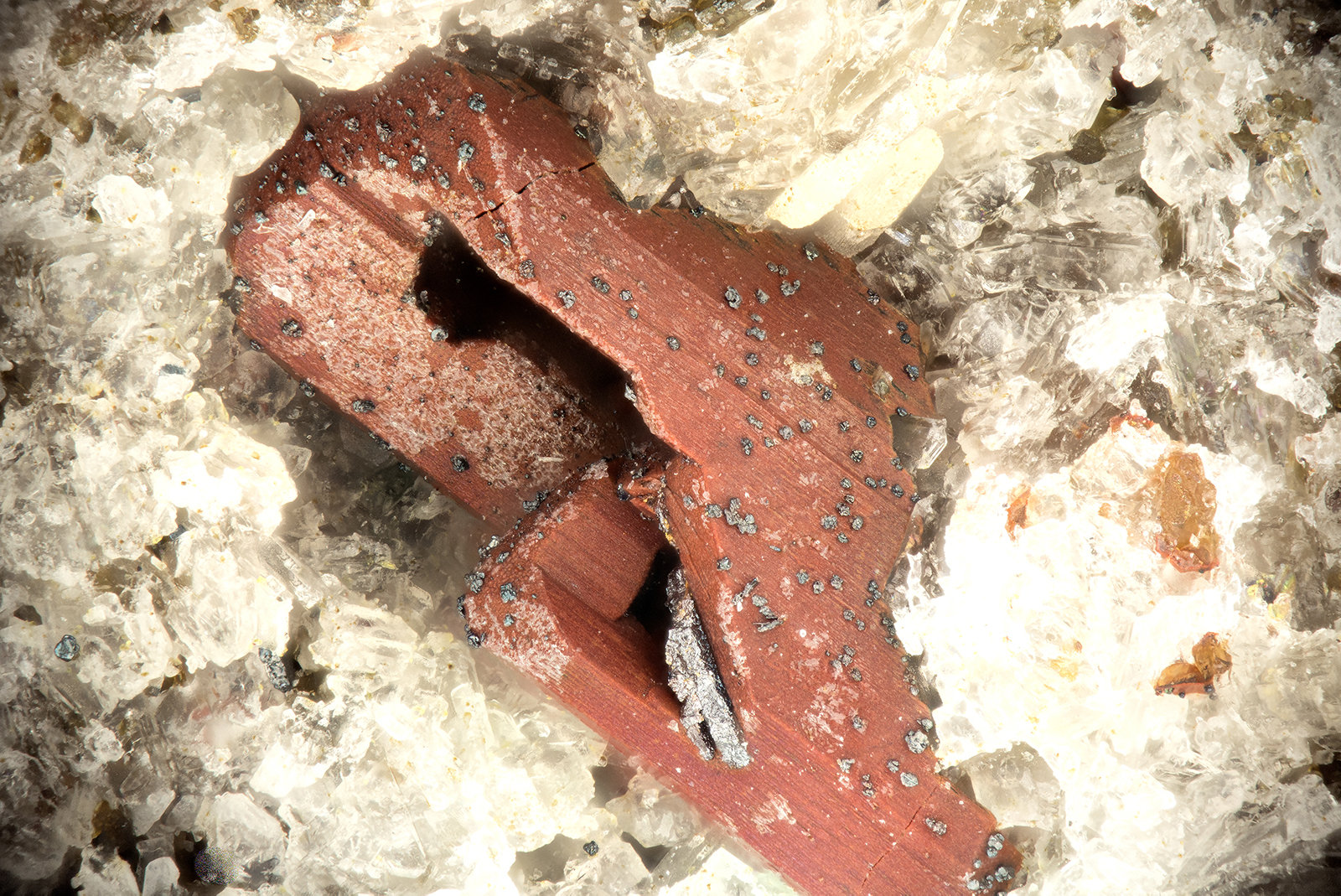 Enstatite, Hematite
FOV = 1.9 mm
(Autor: Doug)