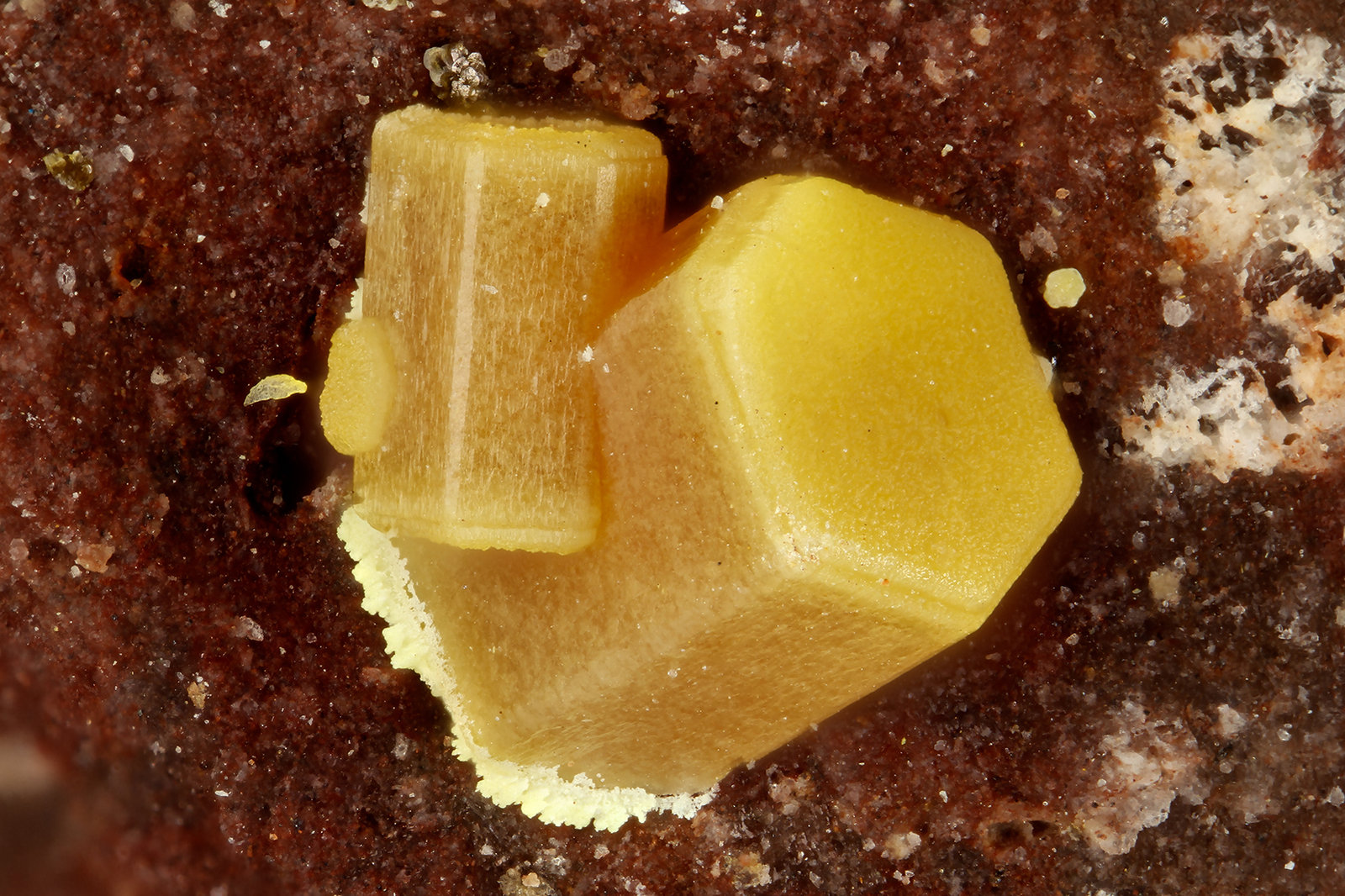 Pyromorphite, Vanadinite
FOV = 1.7 mm
(Autor: Doug)