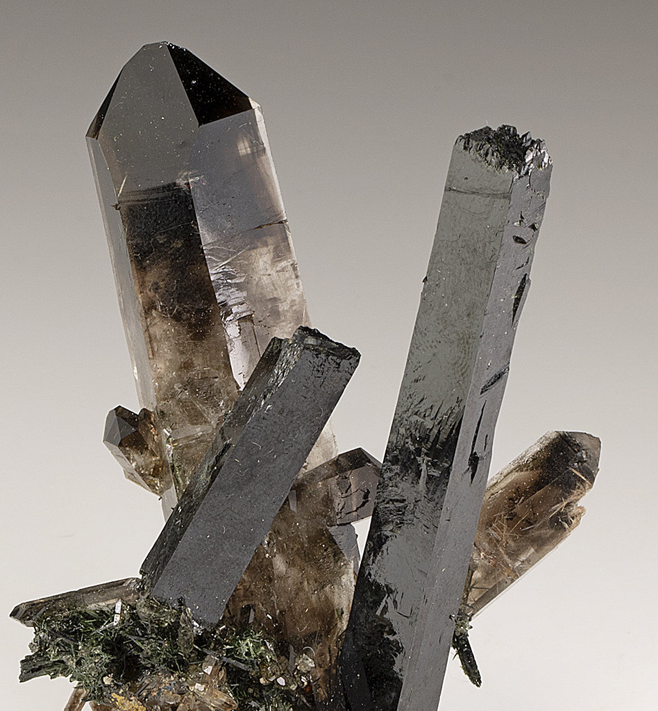 Aegirine, Quartz
88mm x 60mm. Largest aegirine crystal: 82mm long: largest quartz crystal: 88mm long.
(Autor: Carles Millan)