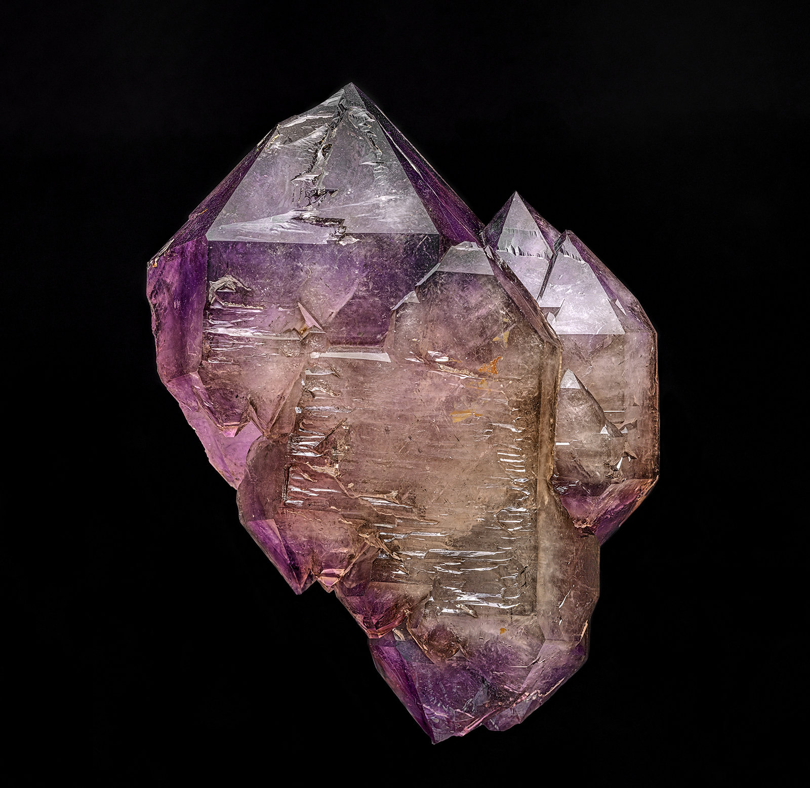 Quartz (variety amethyst and smoky)
15.0 x 11.5 cm
(Autor: am mizunaka)