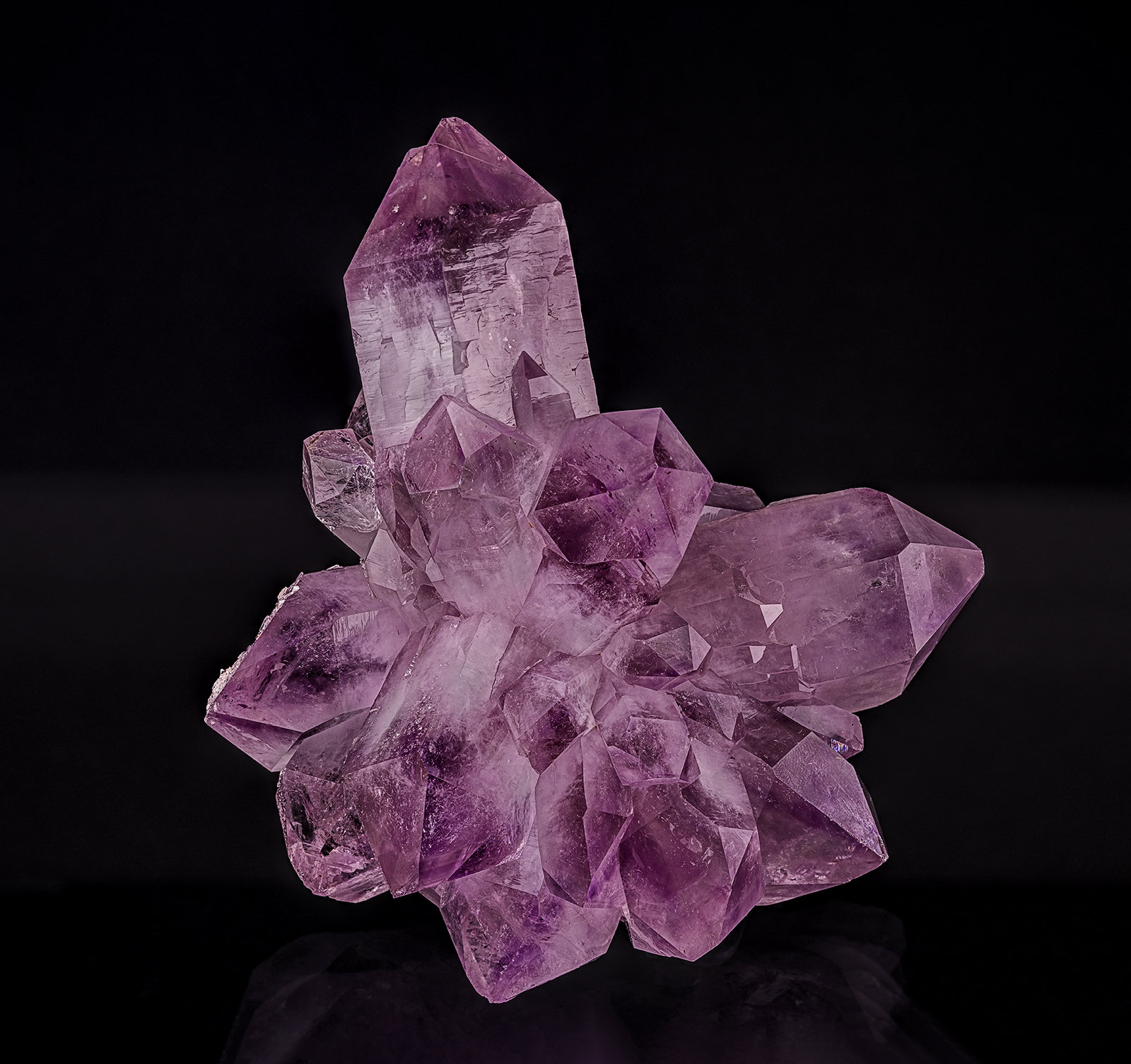 Quartz (variety amethyst)
12.7 x 14.1 cm
(Autor: am mizunaka)
