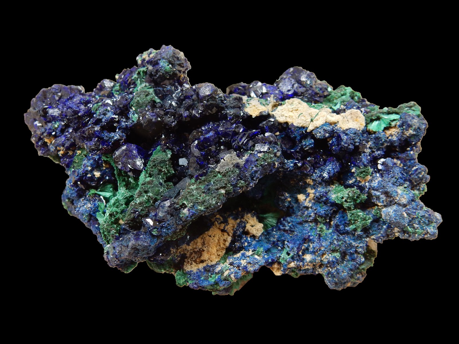 Azurite and Malachite
90 mm x 50 mm x30 mm
(Autor: Dany Mabillard)