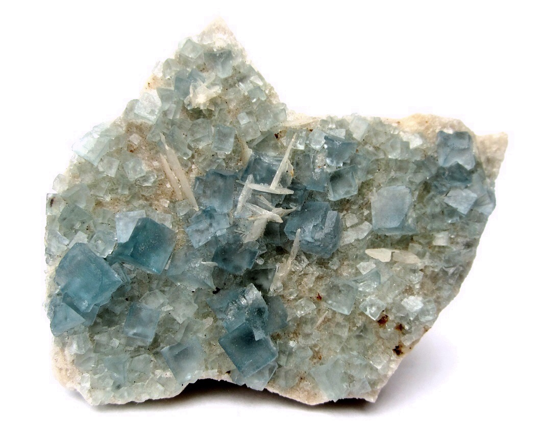 Fluorite
Specimen size 9 cm, largest fluorite crystal 1 cm
(Autor: Tobi)