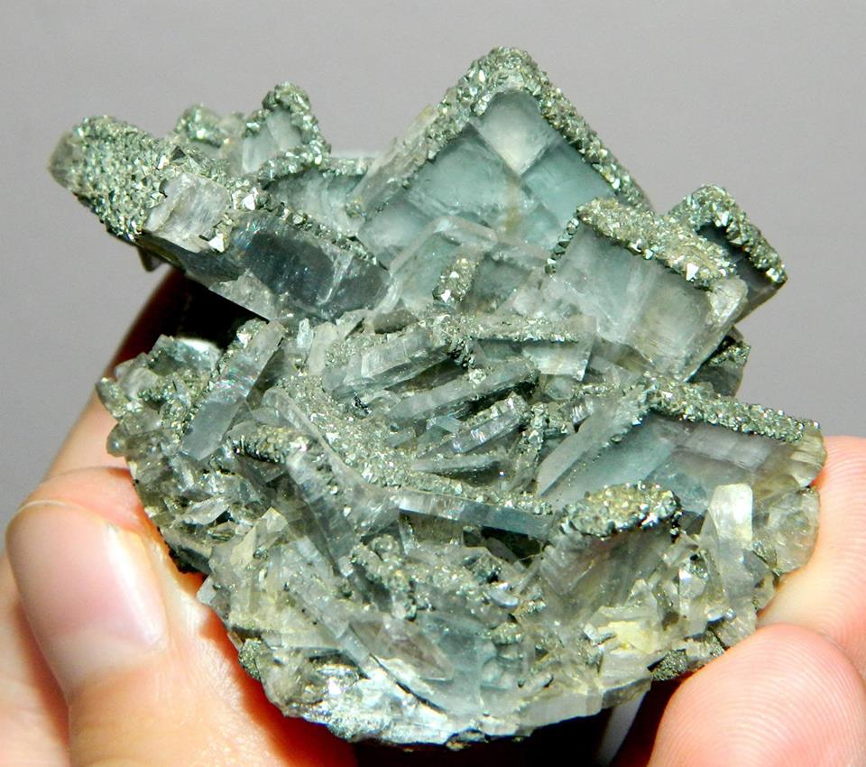 Barite with pyrite
6.5 x 4.5 cm
(Autor: Deyu)