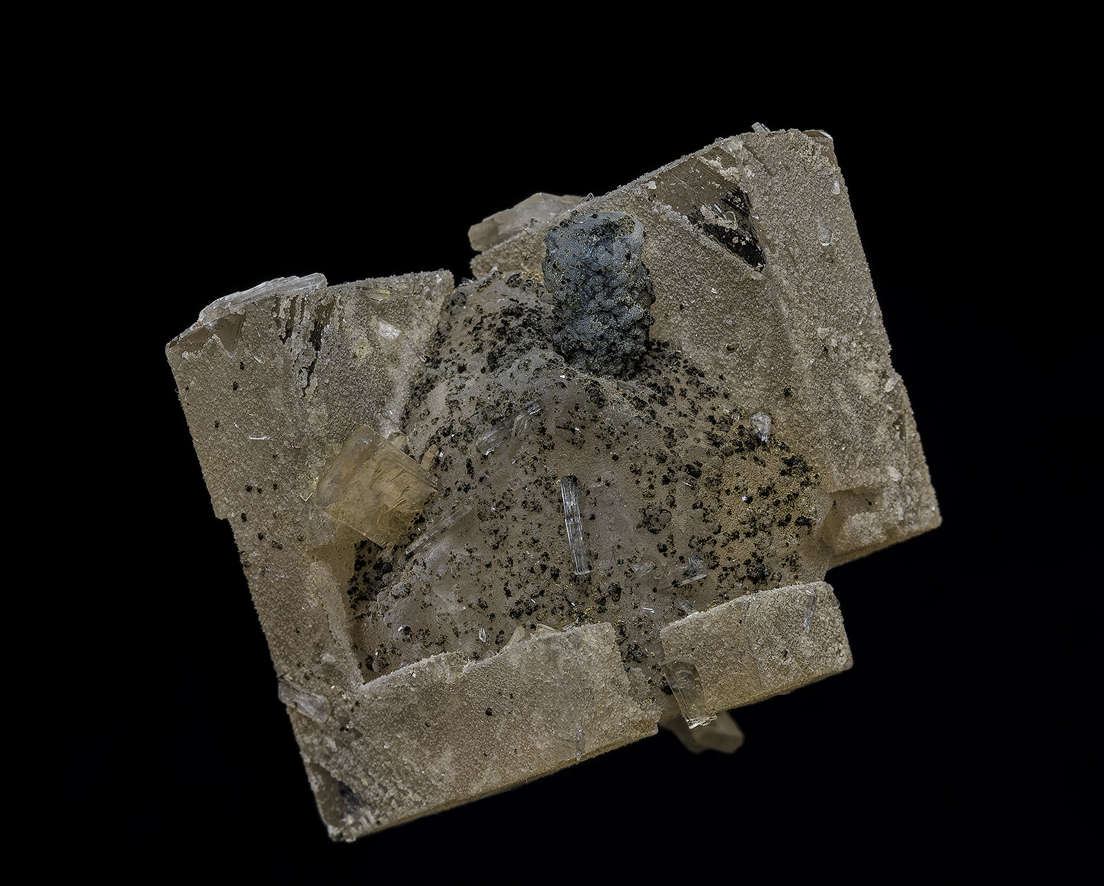 Calcite, Quartz, Stilbite-Ca
5.7 x 5.2 cm
(Autor: am mizunaka)