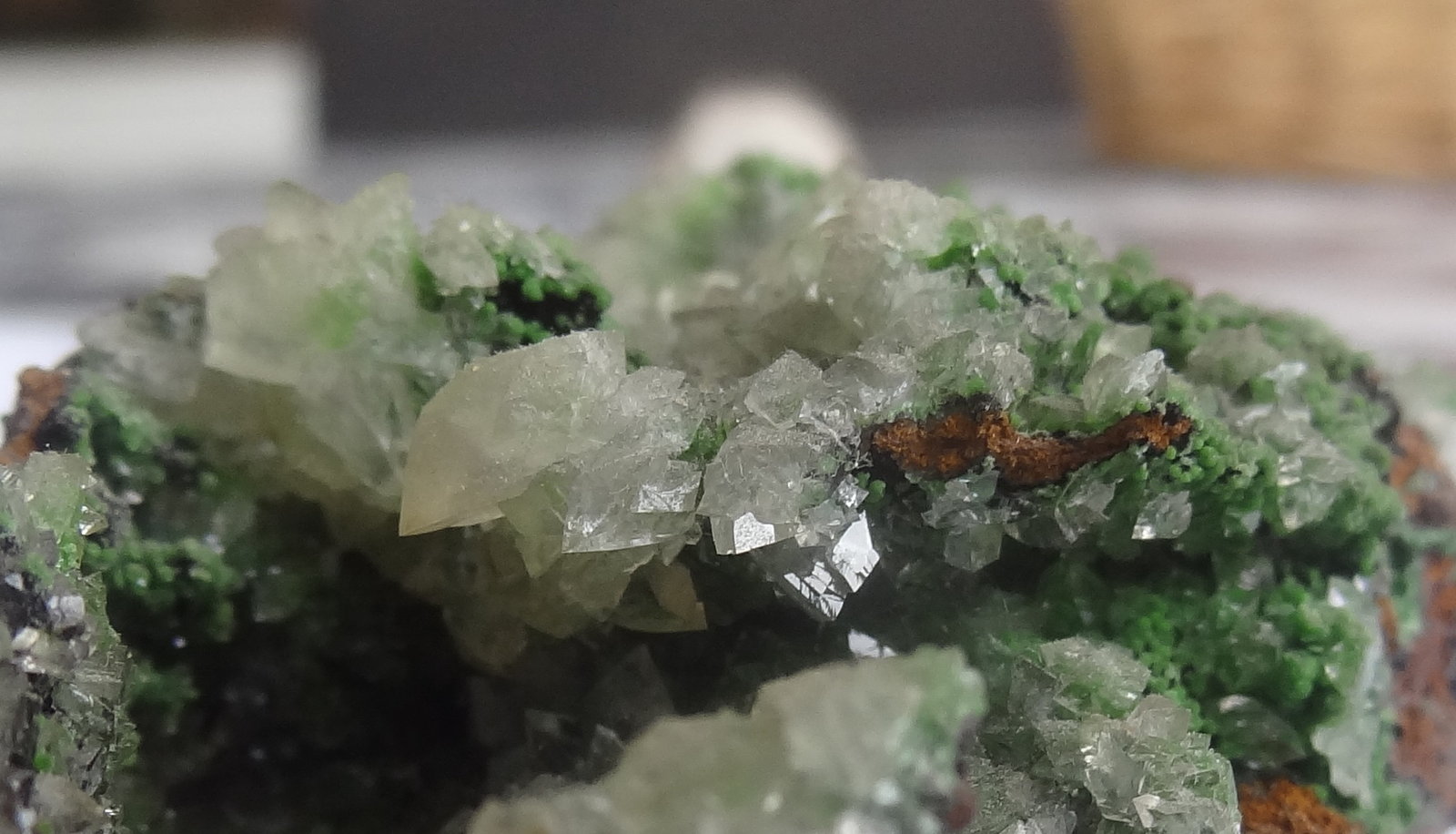 Calcite on Conicalcite
8x4x2,5cm
(Autor: Dave van Bladel)