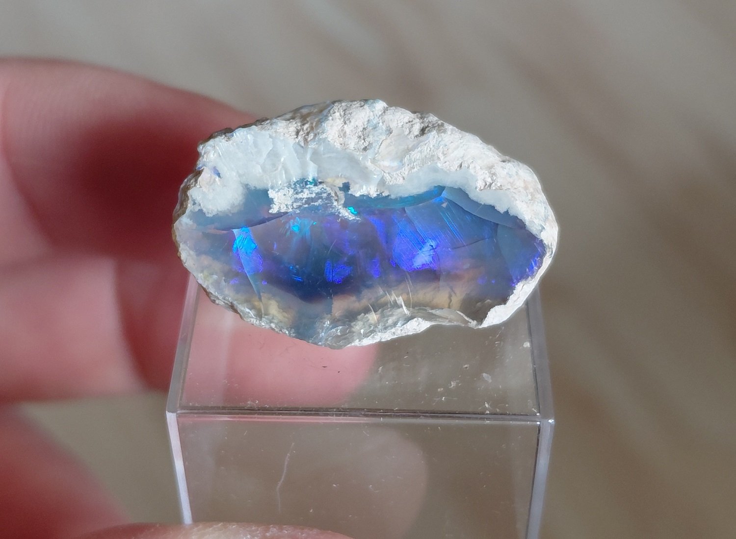 Opal
Specimen size 3 cm
(Autor: Tobi)