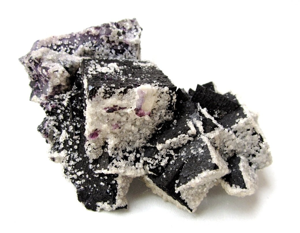 Fluorite, Calcite
Specimen size 13 cm, largest fluorite crystal 3,5 cm
(Autor: Tobi)