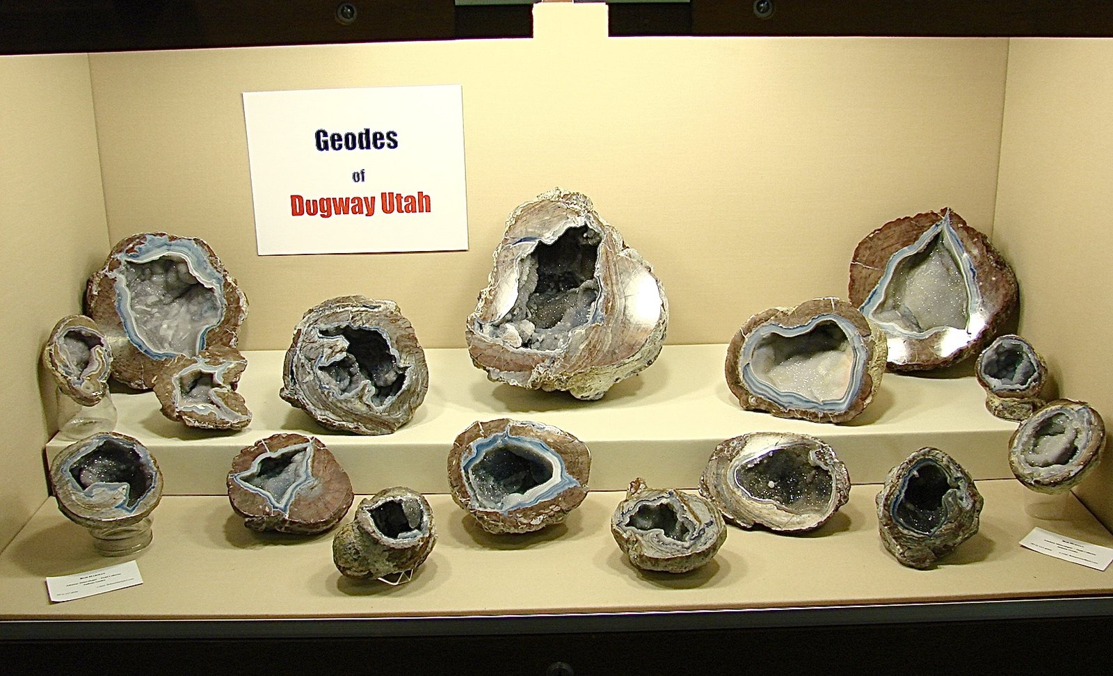 Quartz (geode)
various sizes as noted in the pix
(Autor: Bob Harman)