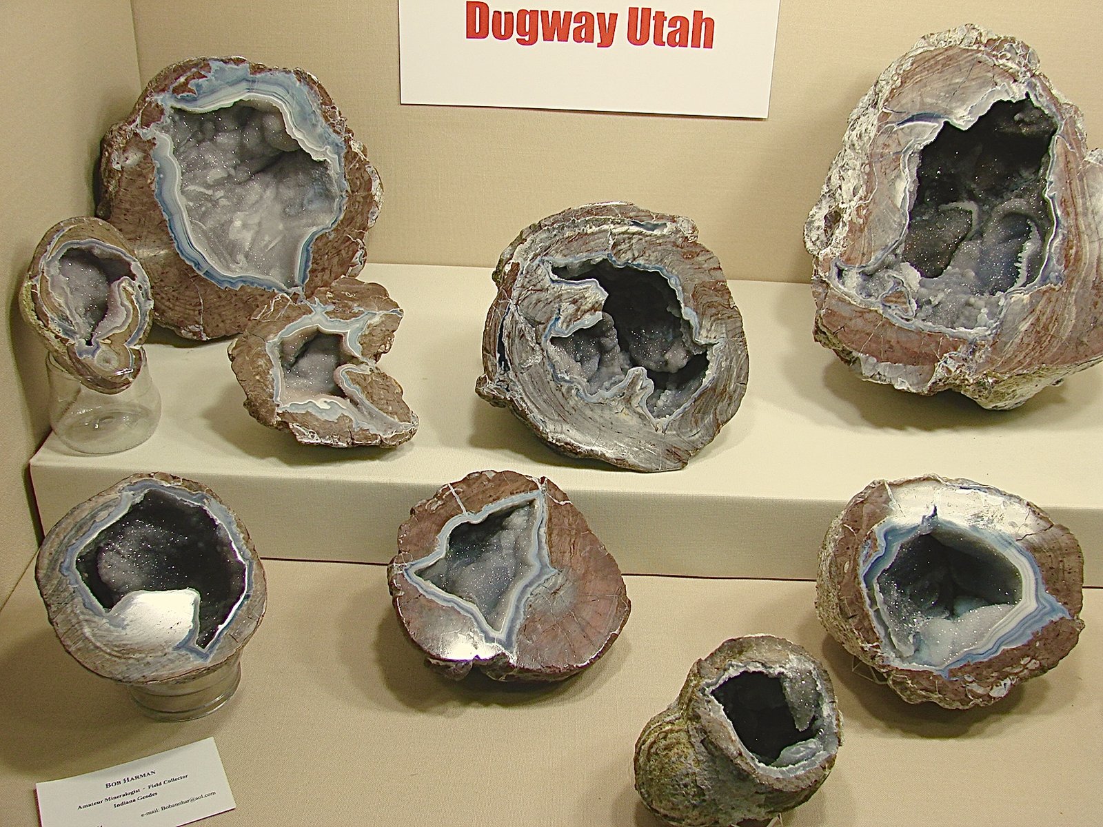 Quartz (geode)
various sizes as noted in the pix
(Autor: Bob Harman)