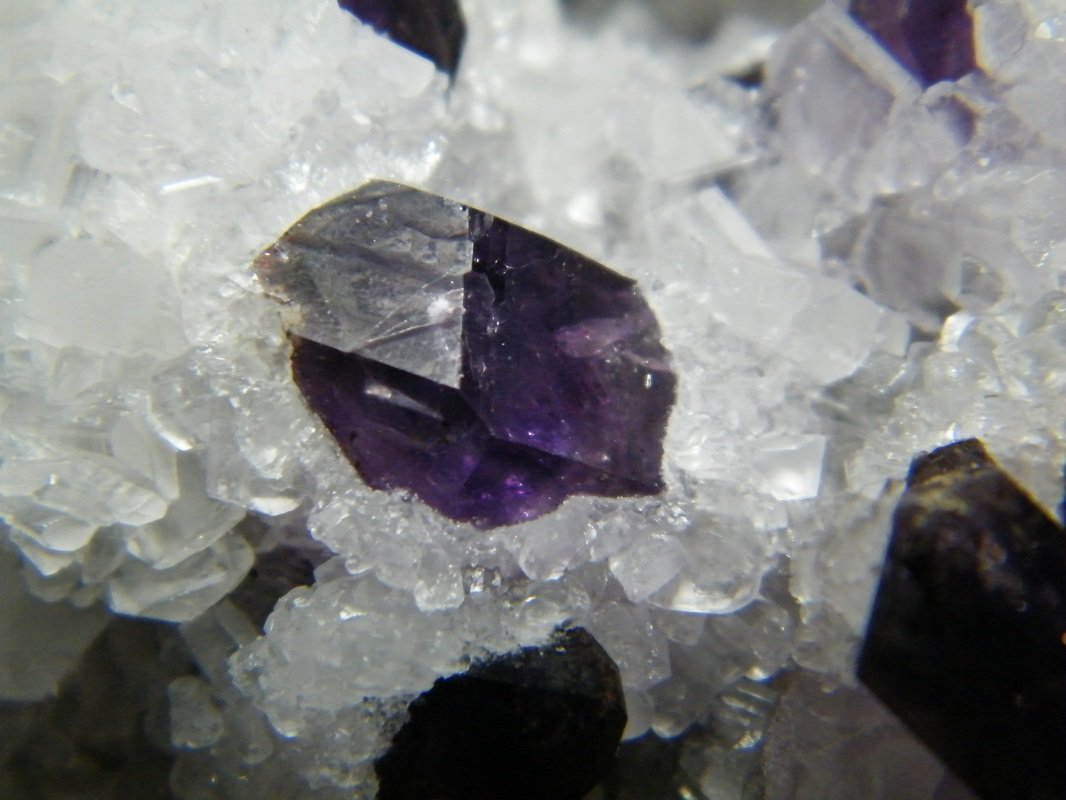 Quartz (variety amethyst) and Calcite
148mm x 117mm x 80mm
(Autor: Heimo Hellwig)