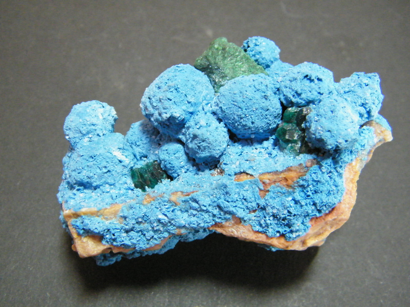 Shattuckite, Malachite, Dioptase
80x50x35mm
(Autor: Heimo Hellwig)