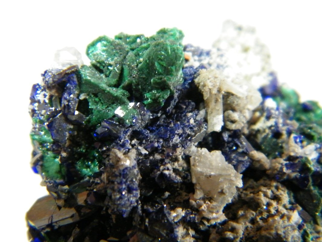 Azurite, Malachite, Cerussite
45x35x25mm
(Autor: Heimo Hellwig)